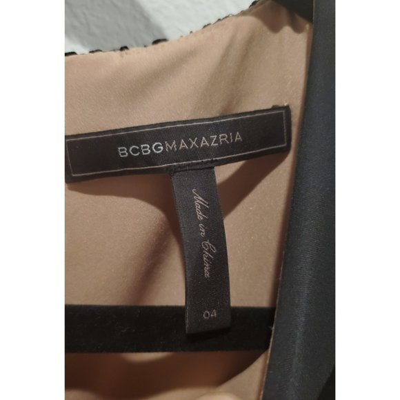 BCBGMAXAZRIA Black and Nude Lace Cocktail Dress - Picture 3 of 3